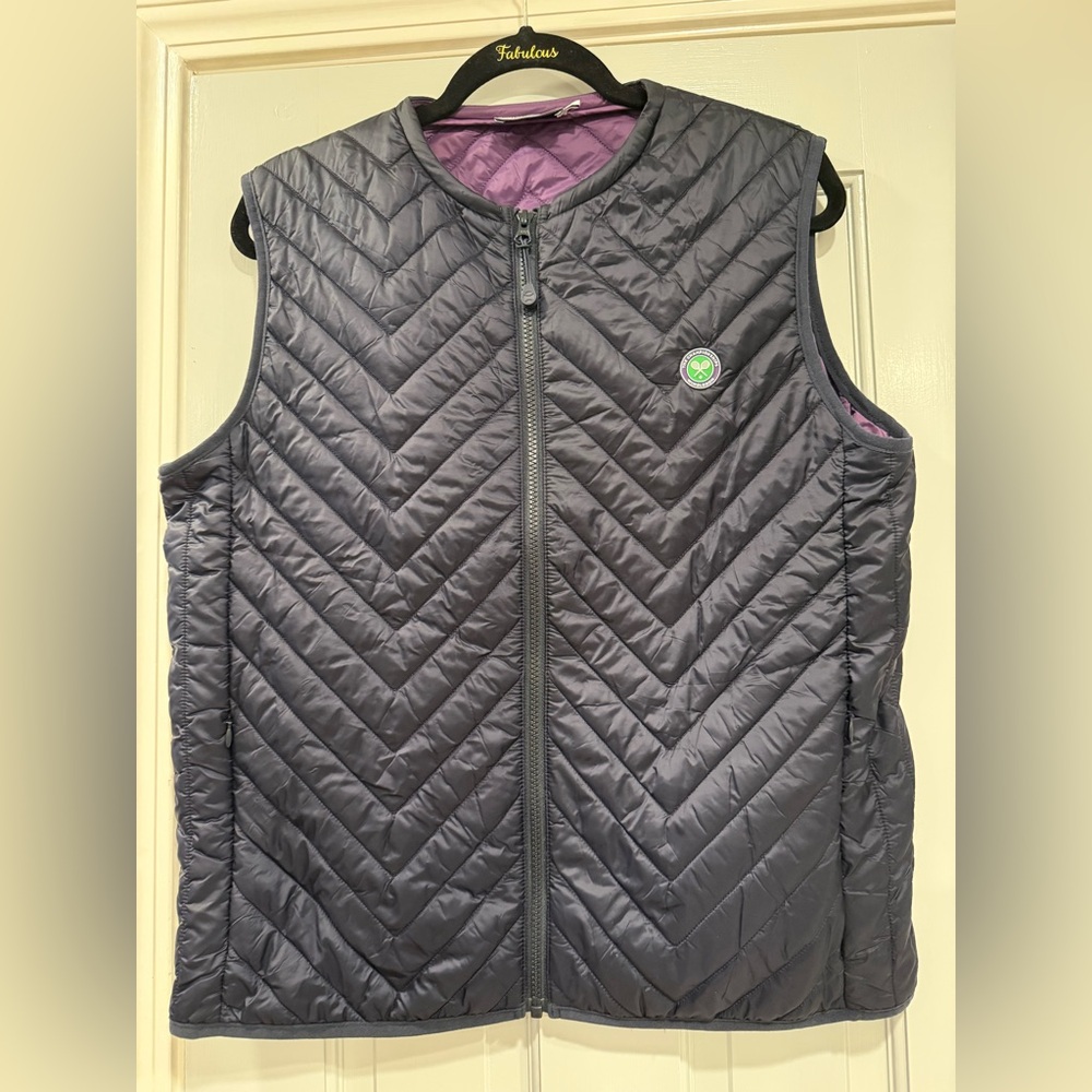 Wimbledon ladies vest size L / navy blue